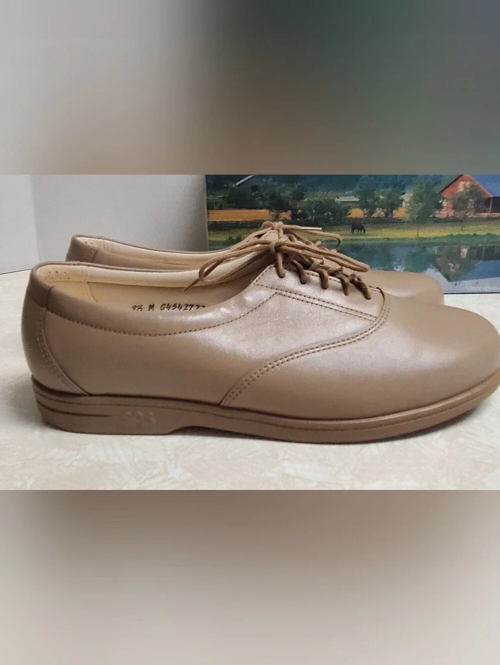 NIB SAS Women's Mocha Leather Walking Shoe USA